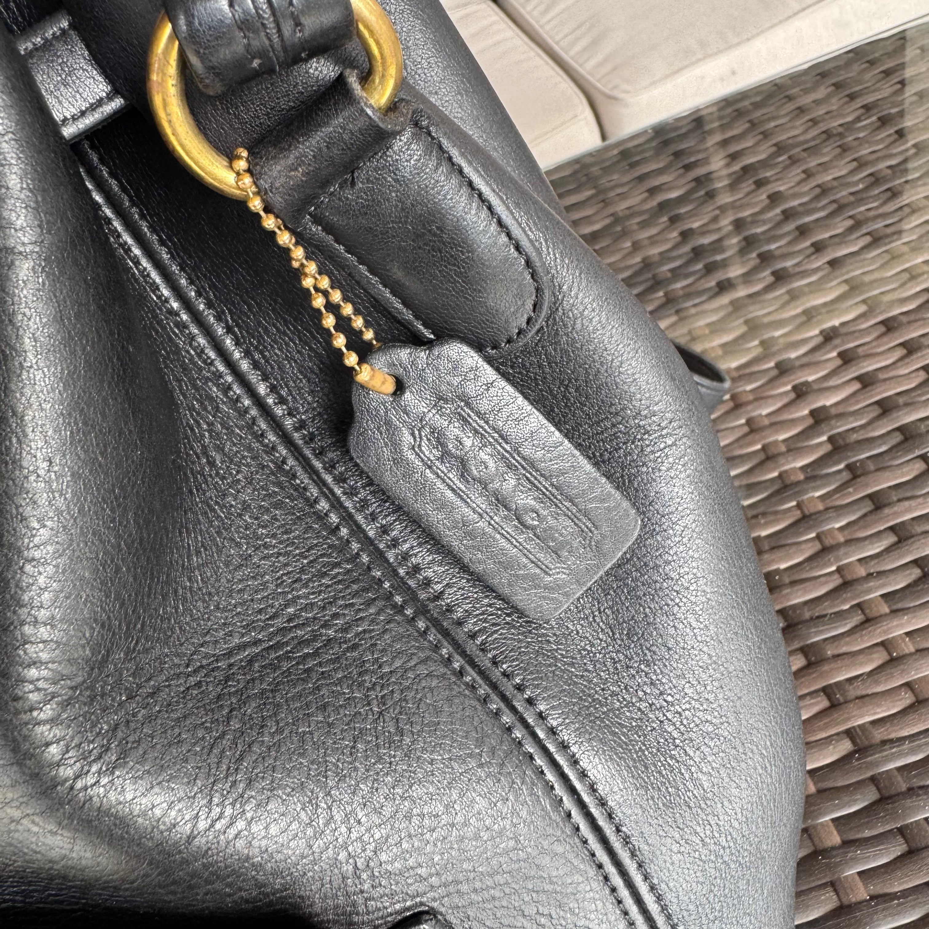 Vintage Coach Black Handle Backpack 9992