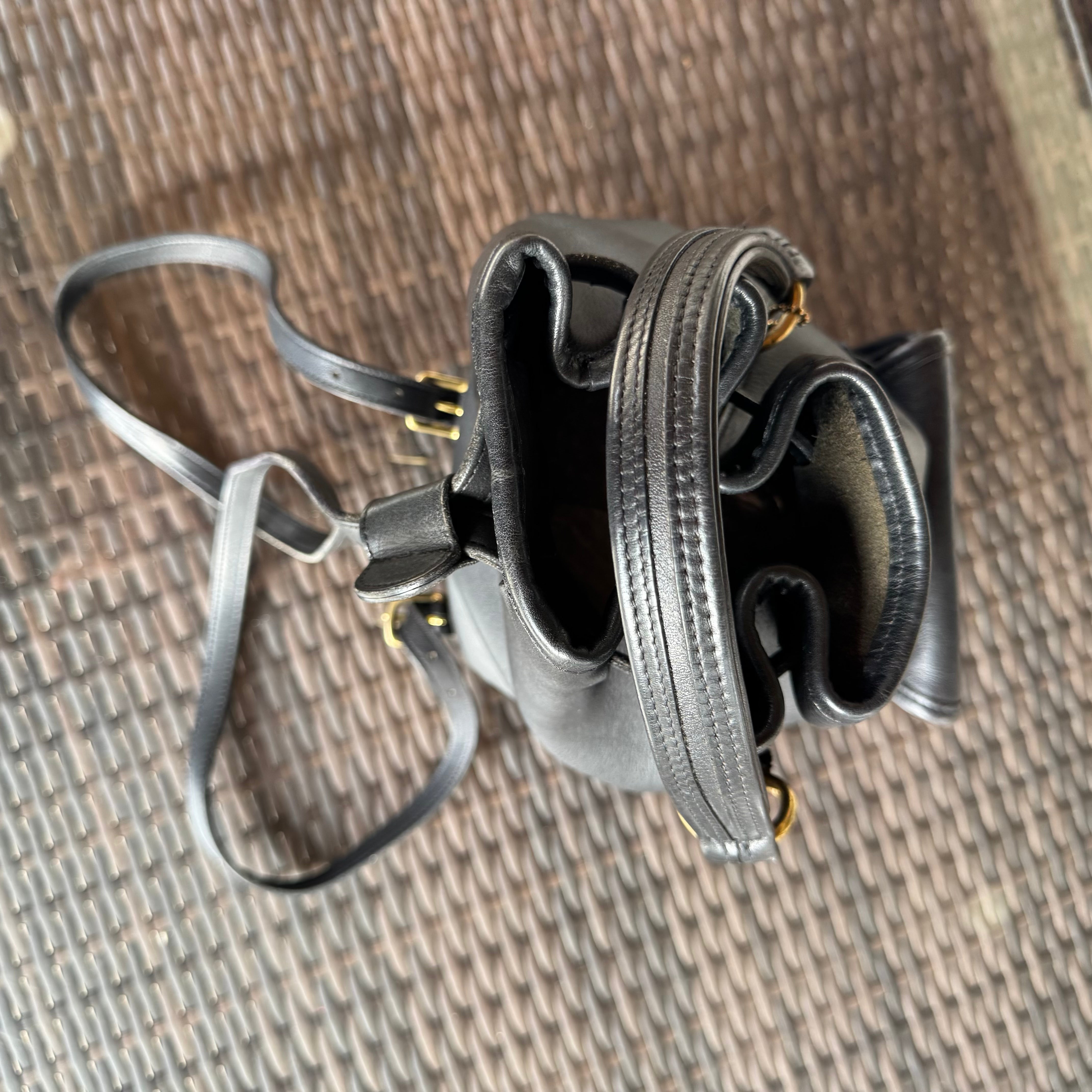 Vintage Coach Black Handle Backpack 9992