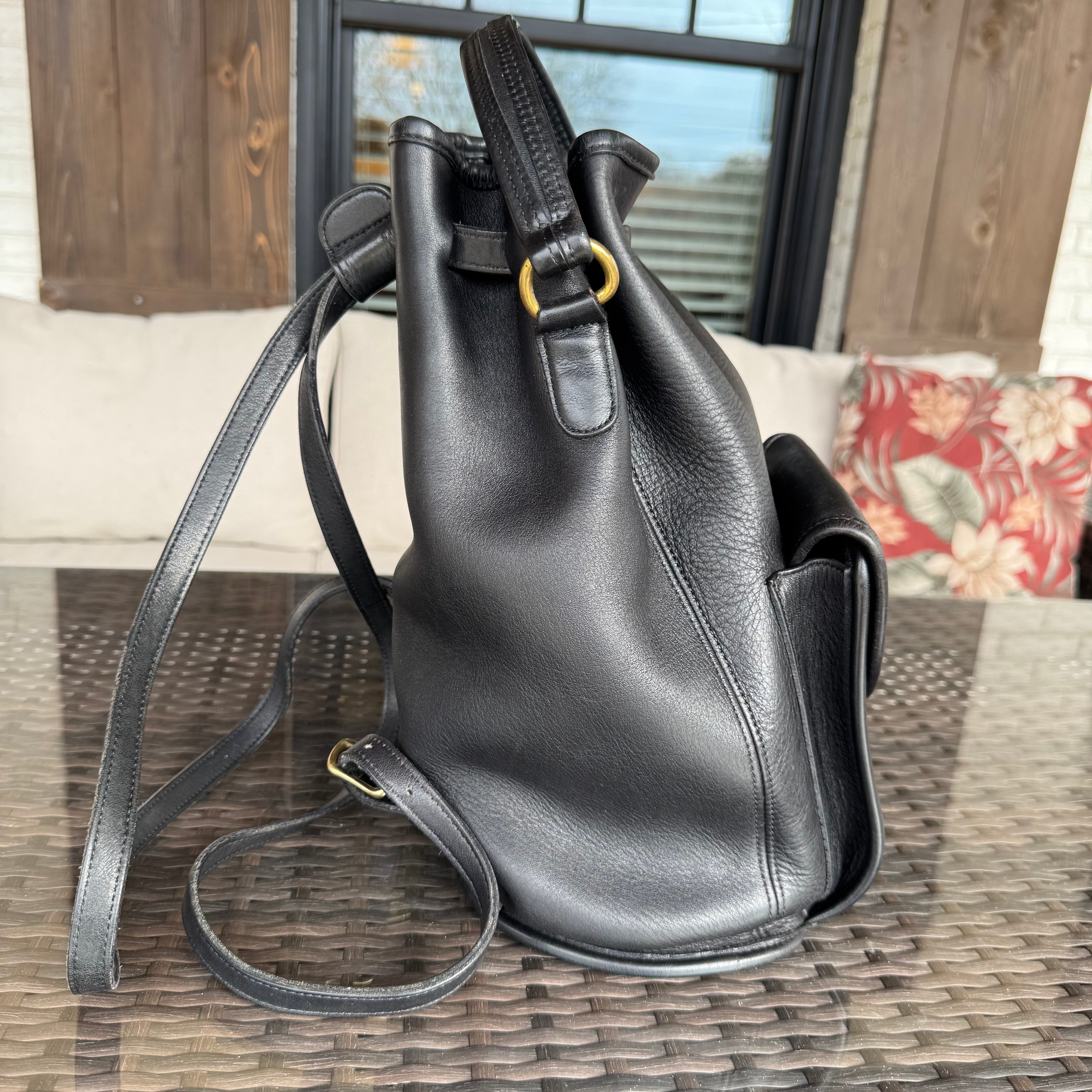 Vintage Coach Black Handle Backpack 9992