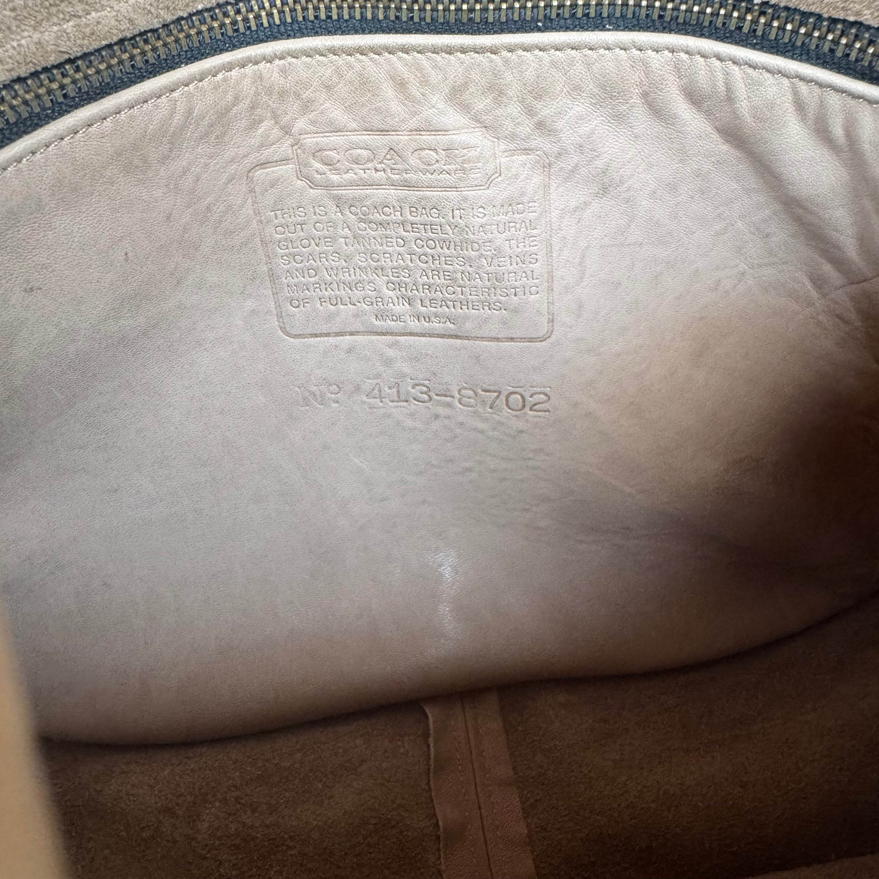 Vintage Coach 4050 Shoulder Bag In Taupe Lightweight Leather