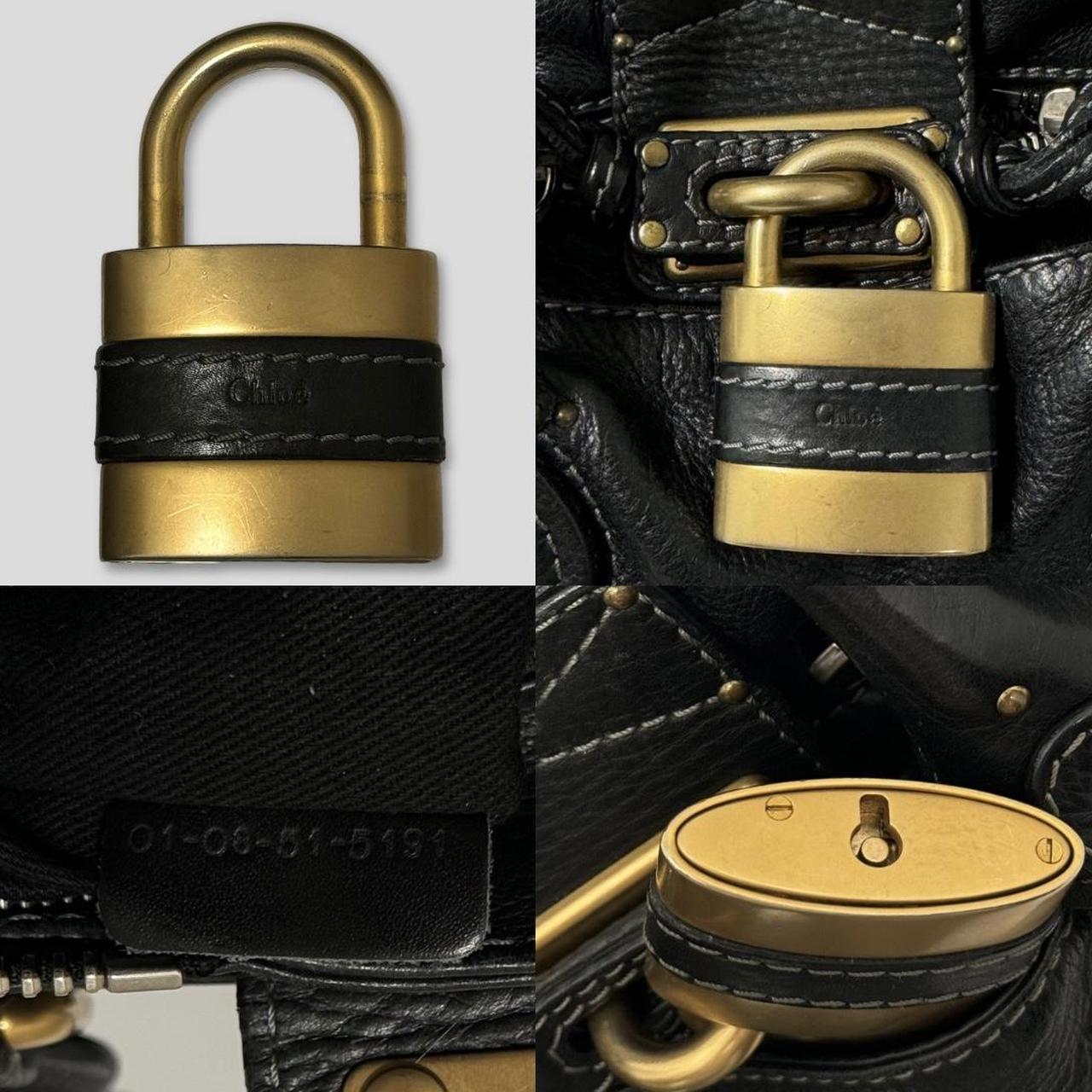 🔥 PreOwned CHLOÉ Paddington Bag Black Leather With Gold Lock Hardware 🔥