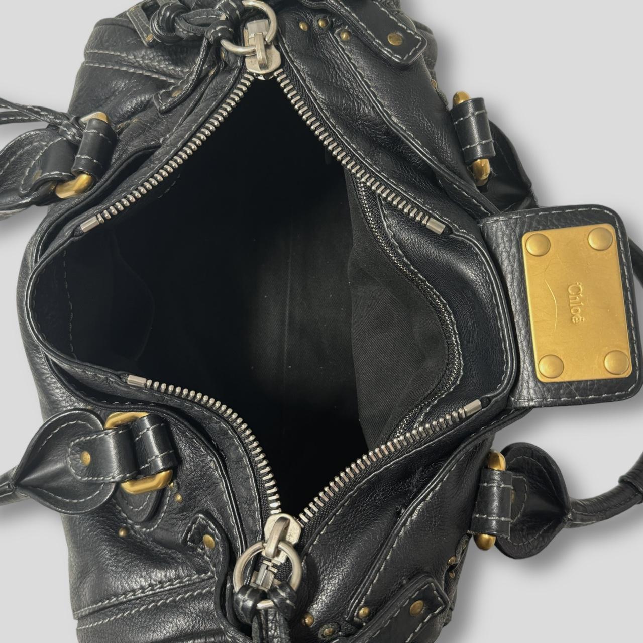 🔥 PreOwned CHLOÉ Paddington Bag Black Leather With Gold Lock Hardware 🔥