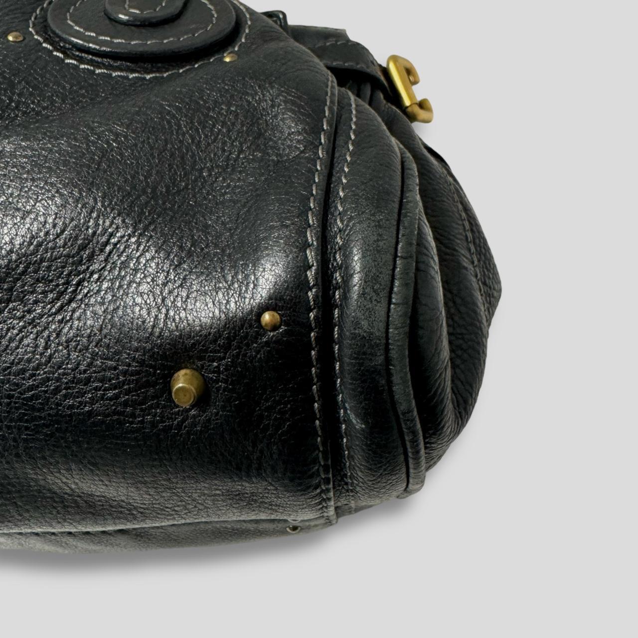 🔥 PreOwned CHLOÉ Paddington Bag Black Leather With Gold Lock Hardware 🔥