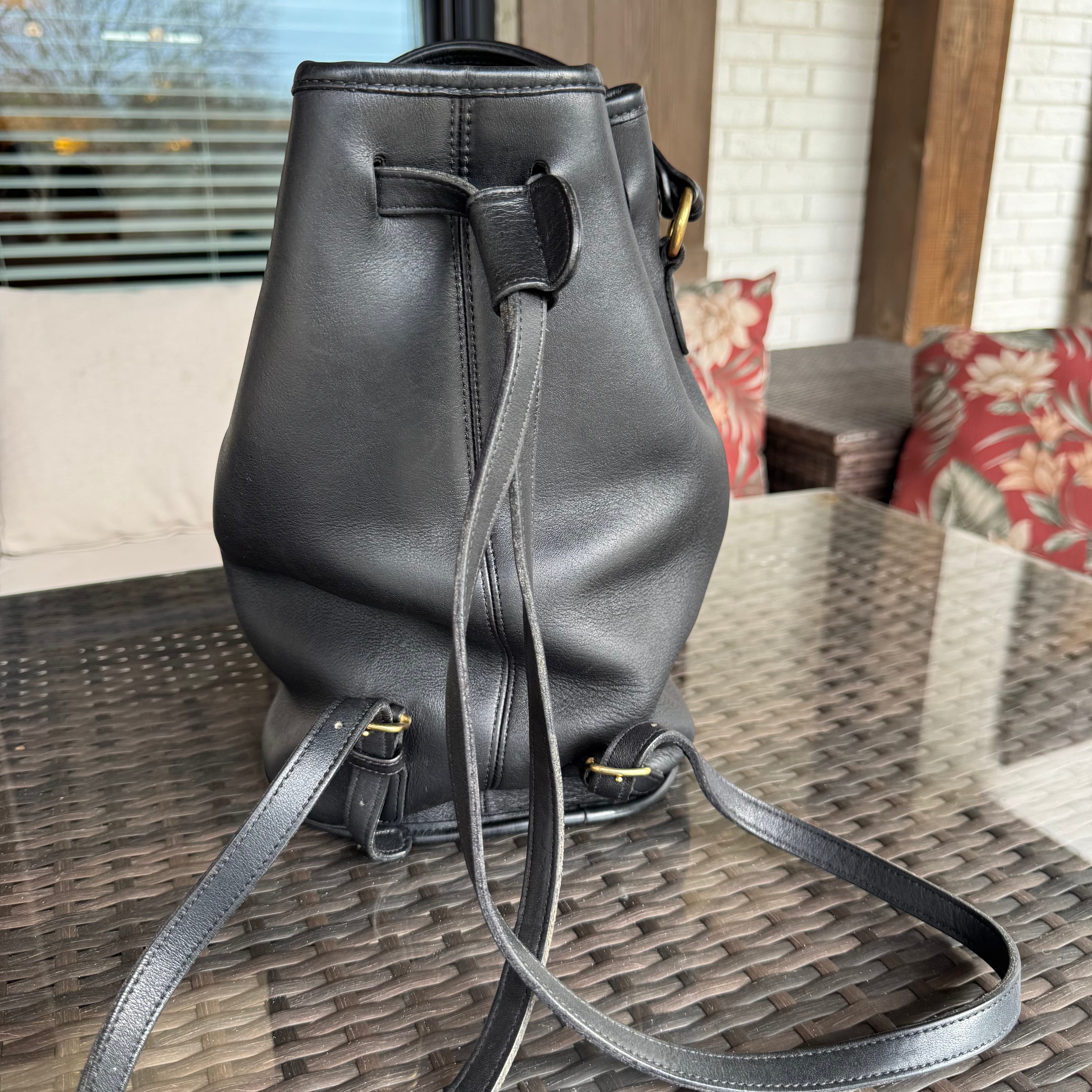 Vintage Coach Black Handle Backpack 9992