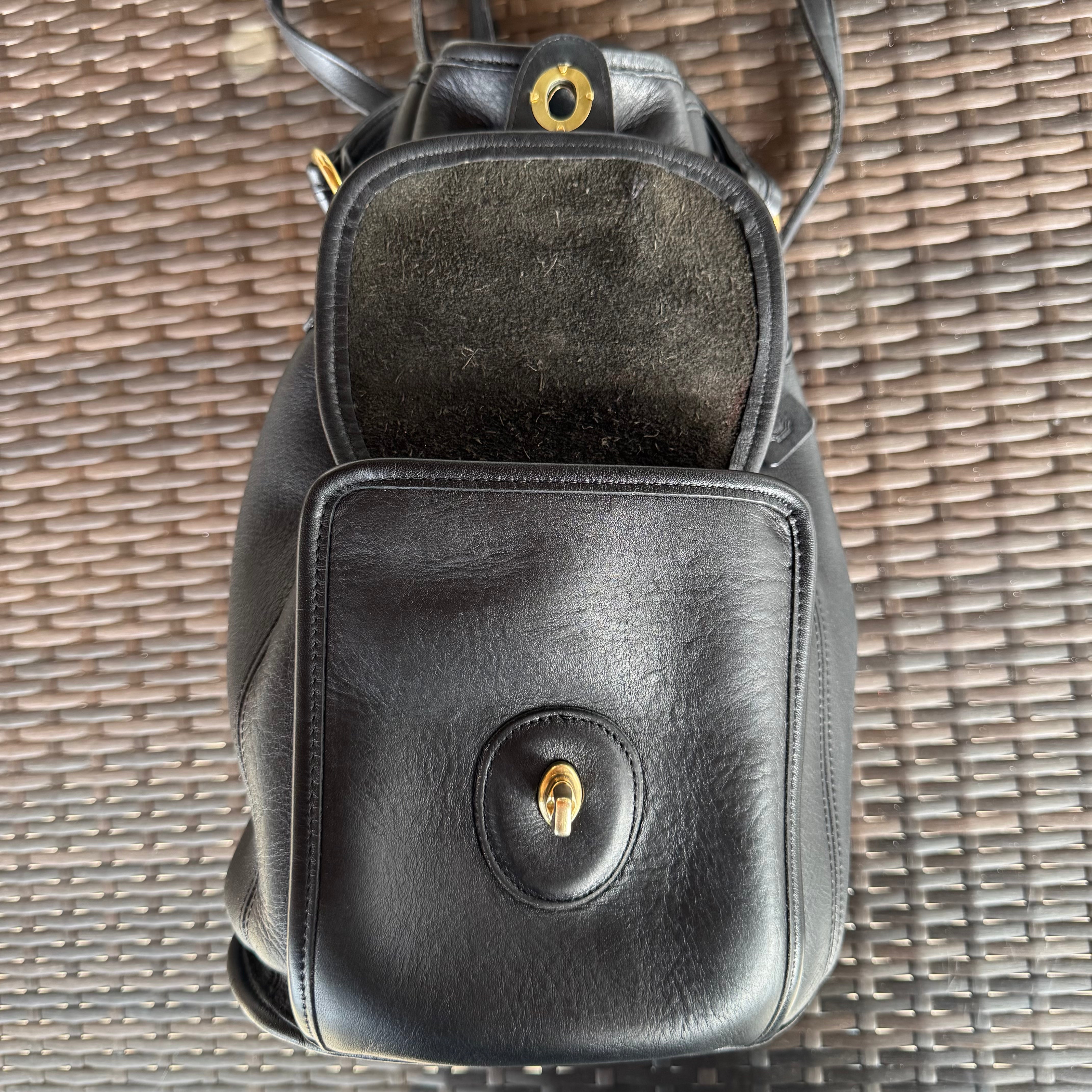 Vintage Coach Black Handle Backpack 9992