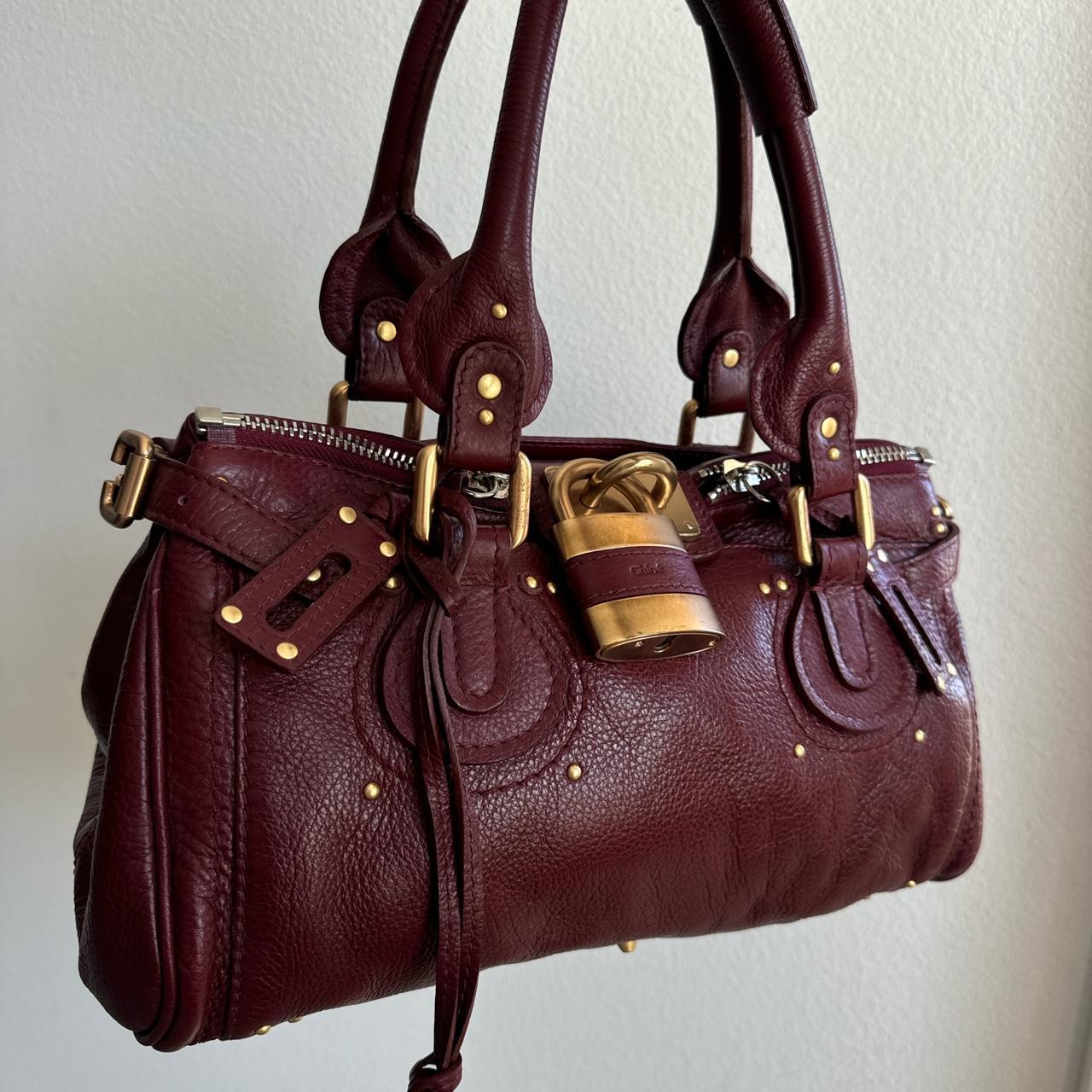 🔥 Authentic Burgundy Chloe paddington leather Preowned 🔥