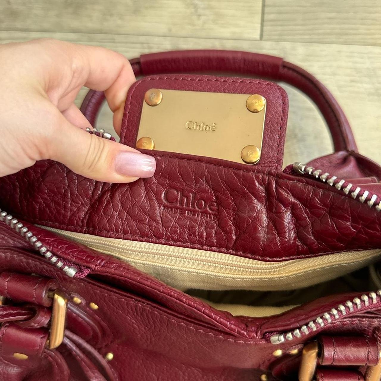 🔥 Authentic Burgundy Chloe paddington leather Preowned 🔥