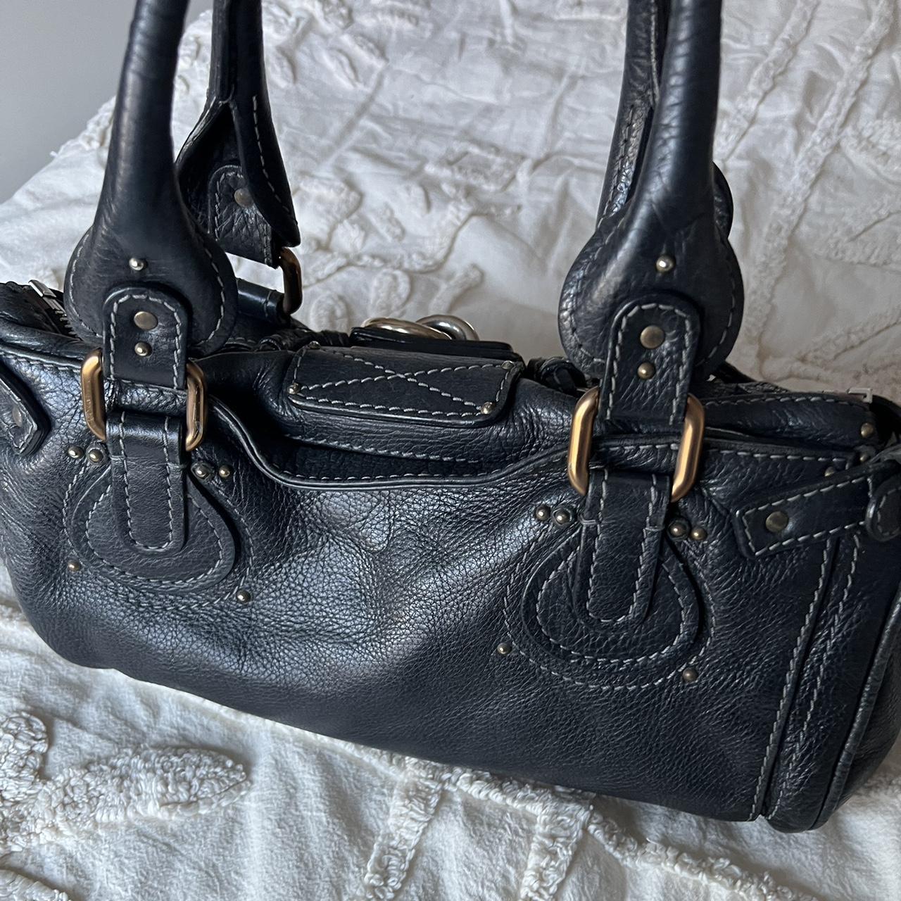 Authentic Black Chloe Paddington Bag With Gold Hardware
