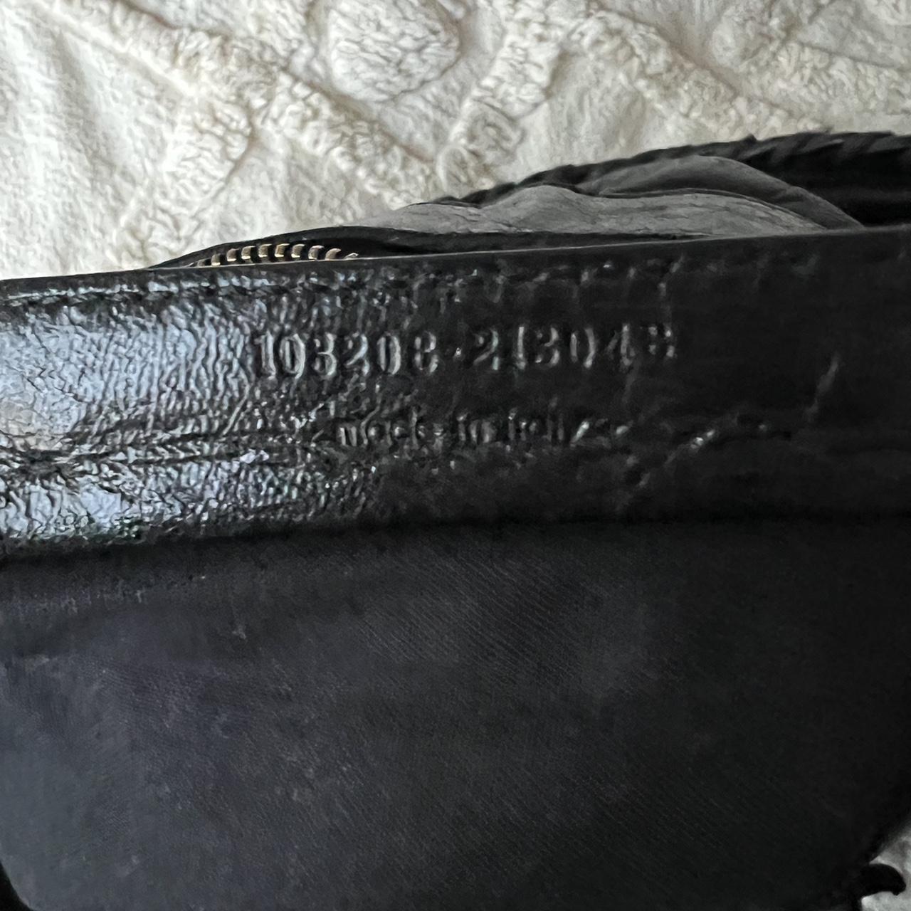 Authentic Black Balenciaga First Bag With Brass Hardware And Shoulder Strap