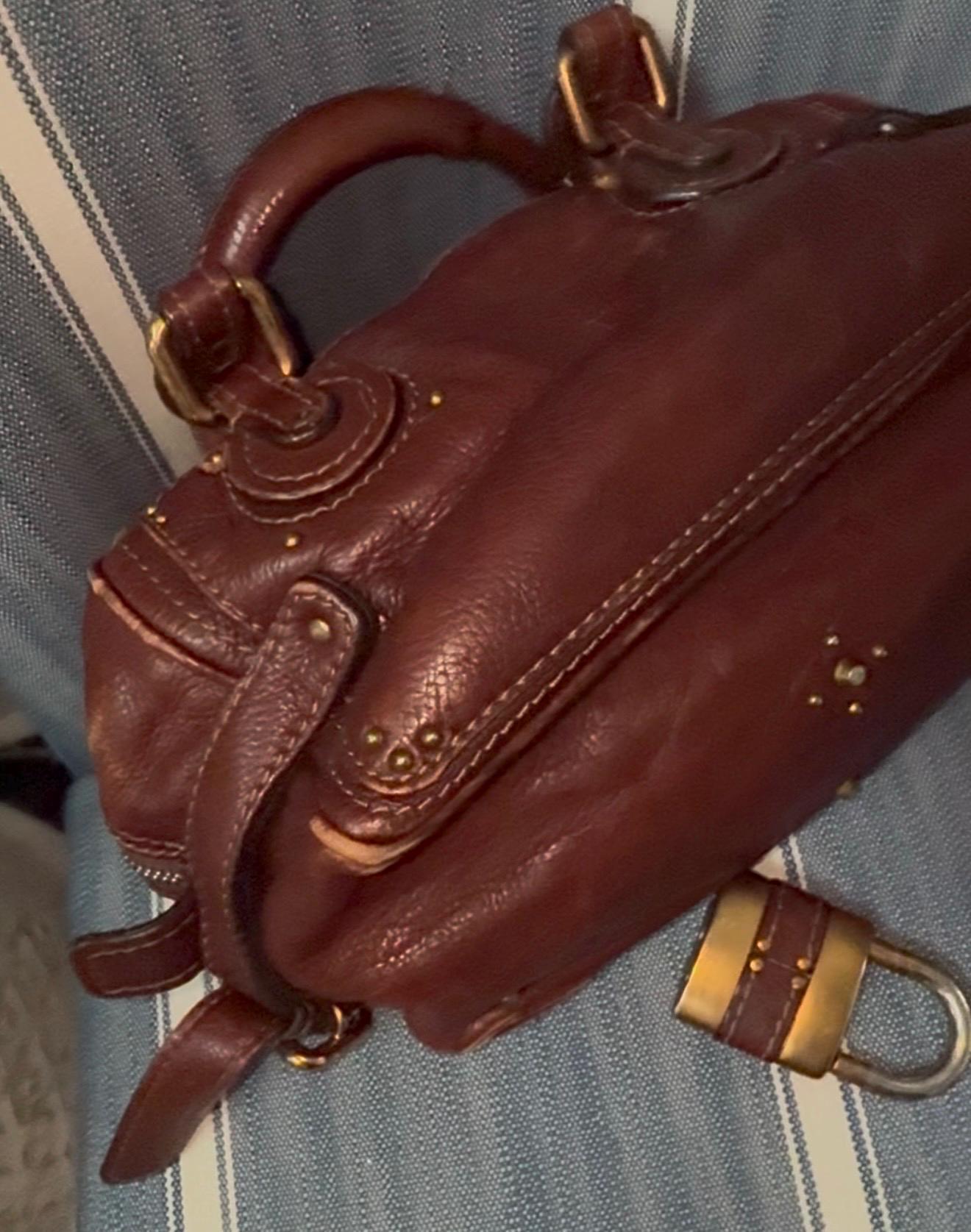 Chloe Paddington Mini Shoulder Handbag Satchel Brown Designer Purse W Pad Lock Original Owner Gift For Her Free Shipping