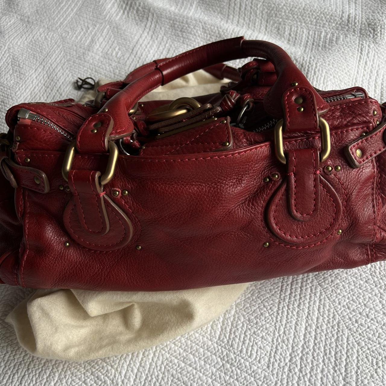 Gorgeous Red Chloe Paddington Bag With Gold Hardware