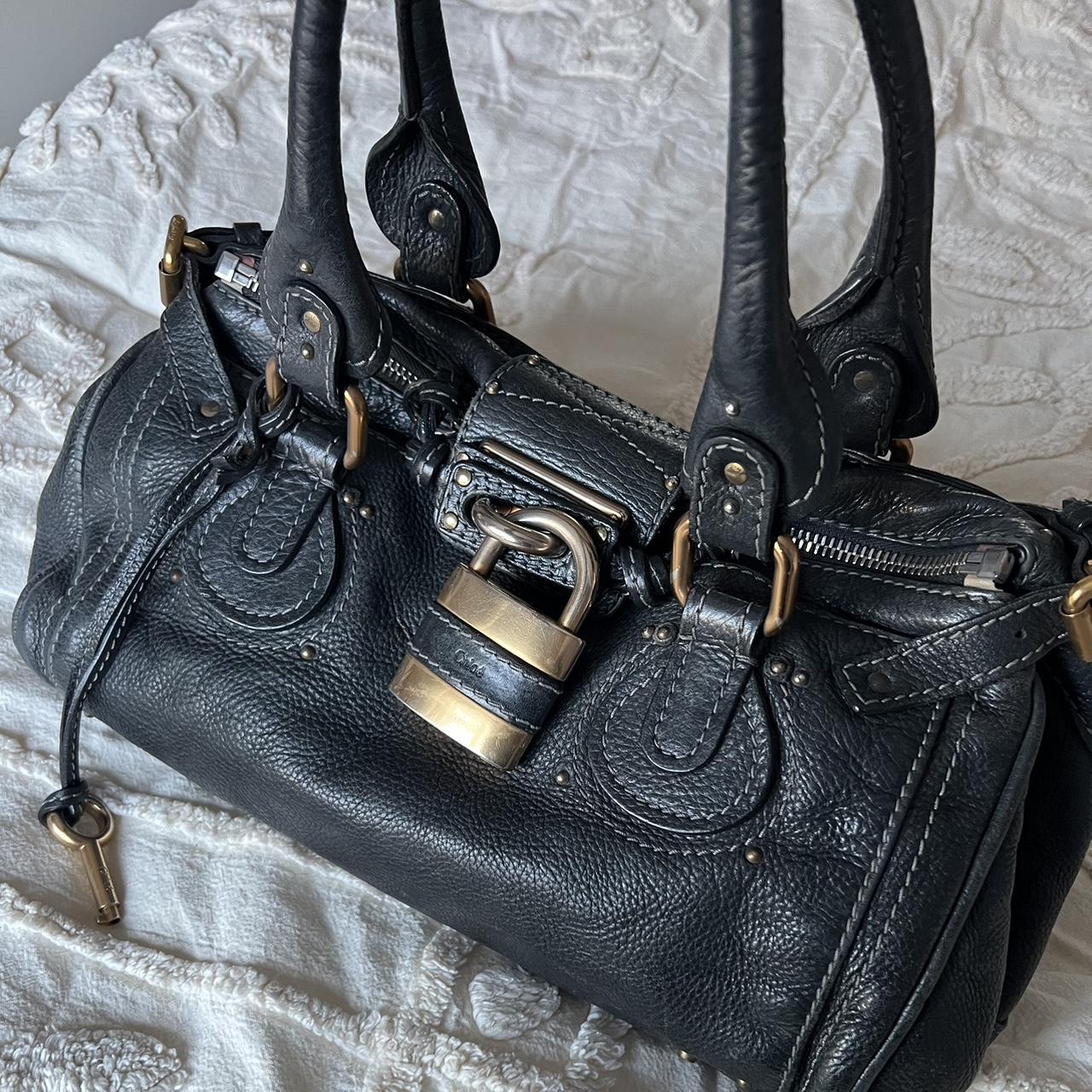 Authentic Black Chloe Paddington Bag With Gold Hardware
