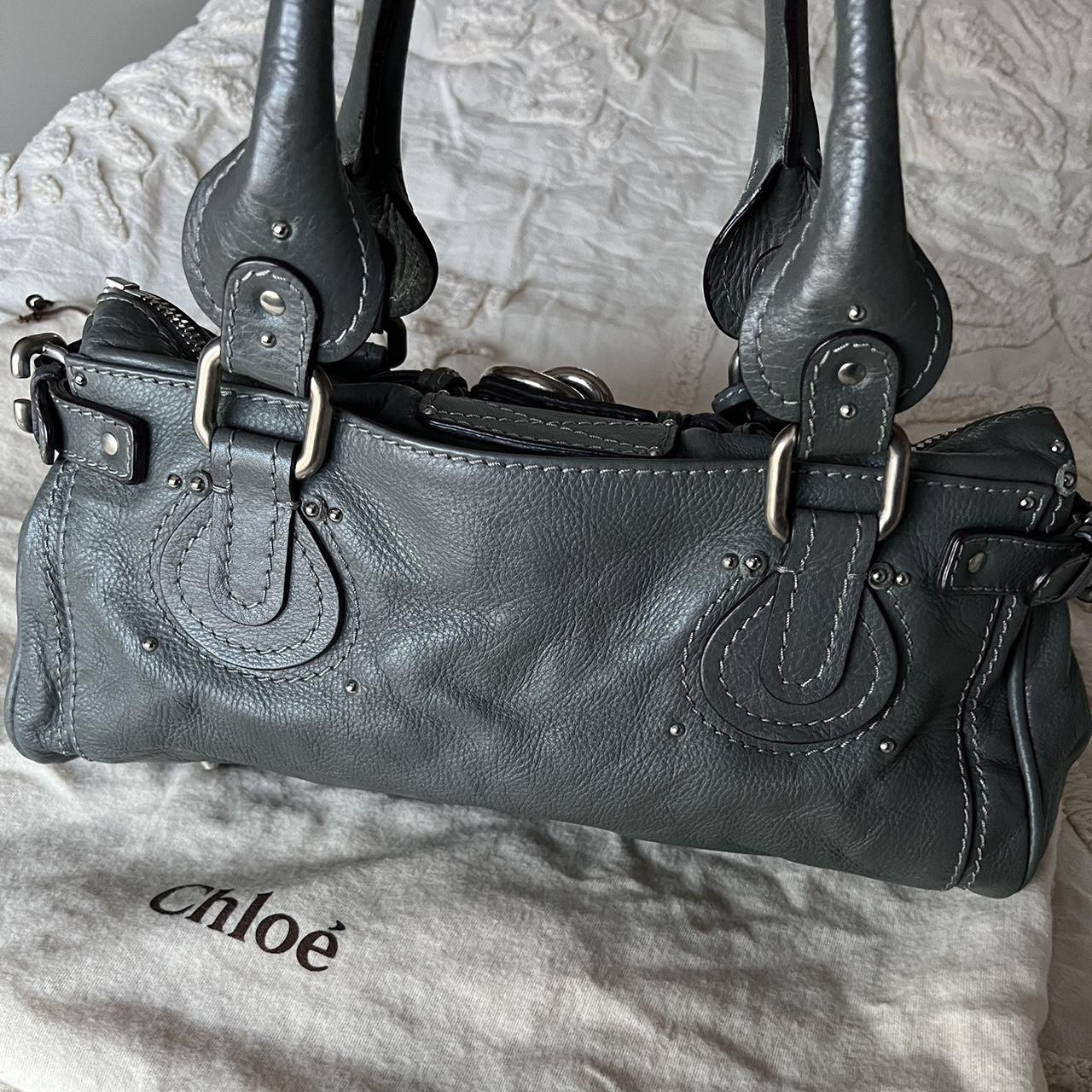 Authentic Green Chloe Paddington Bag With Silver Hardware