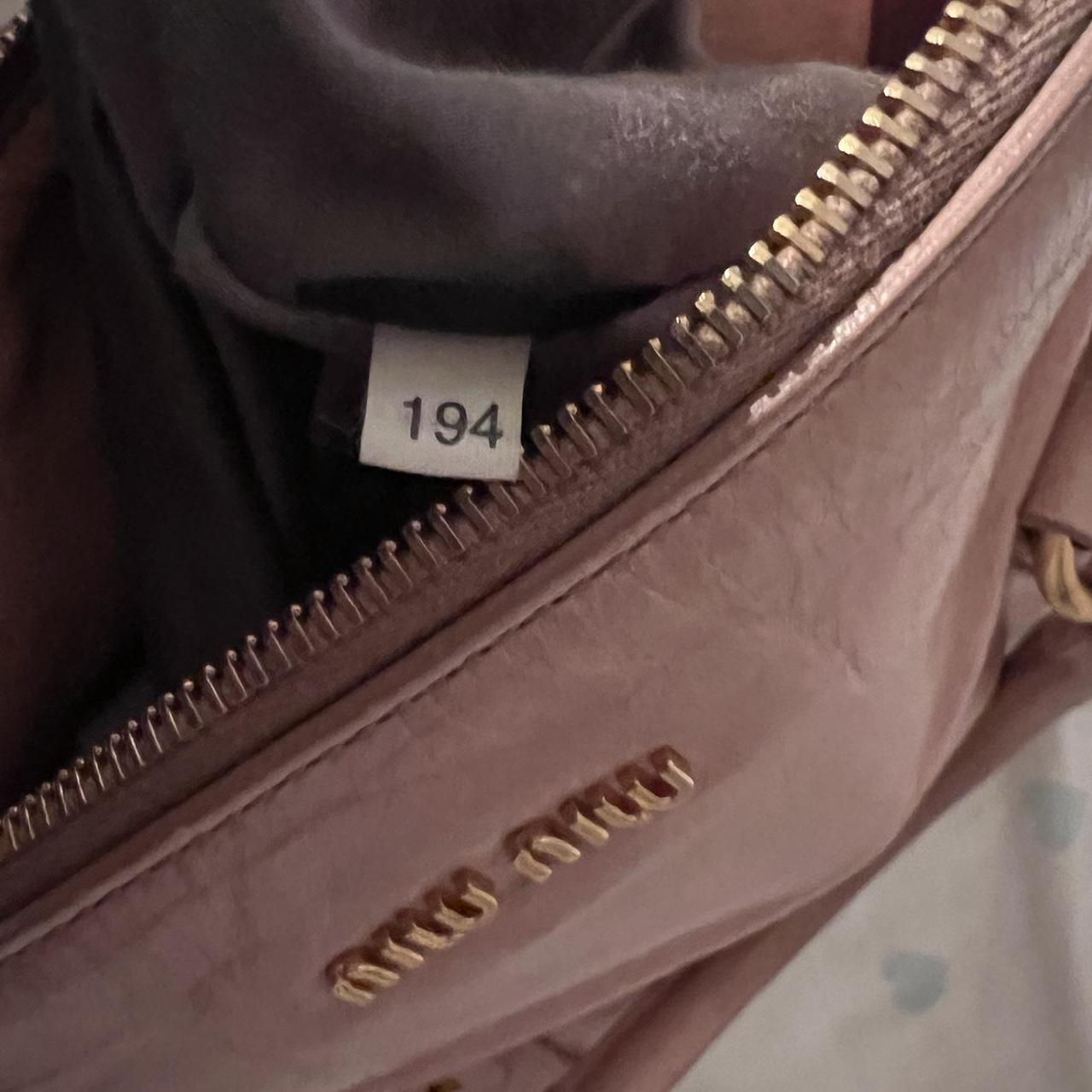 Authentic Vintage Pink Miu Miu Vitello Lux Bow Bag With Gold Hardware
